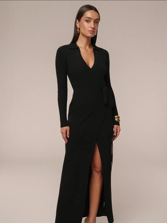 JLUXLABEL Dresses & Skirts - NWT JLUXLABEL Black Emma Knit Maxi Dress (S)